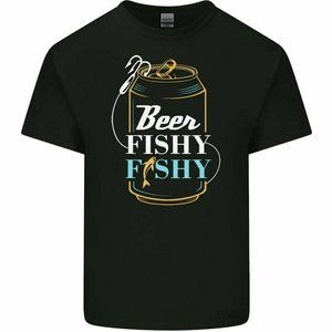 Fishing & Beer Here  beer Fishy Mens Funny T-Shirt